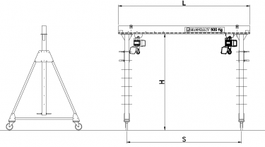 Aluminium Gantry Cranes - Lifting Equipment - Mobile Gantry crane ...